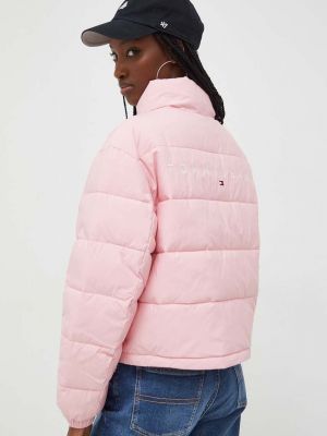 Oversized téli kabát Tommy Jeans rózsaszín