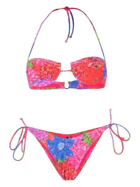 Bikini s cvjetnim printom s printom Reina Olga ružičasta