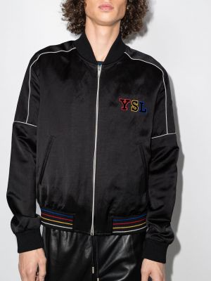 Jacke mit stickerei Saint Laurent schwarz