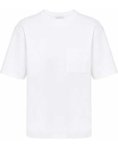 Tričko s vreckami Prada biela