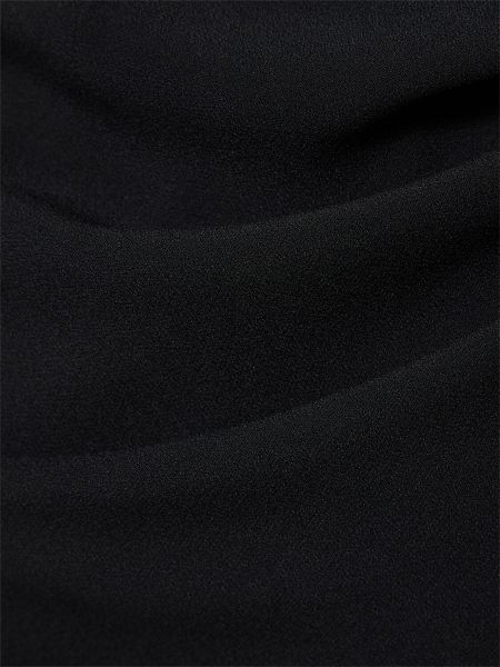 Falda larga de raso Ami Paris negro