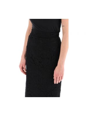 Falda midi de encaje Dolce & Gabbana negro