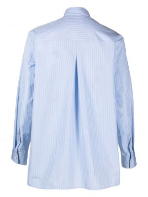 Dryžuota medvilninė siuvinėta marškiniai Jil Sander