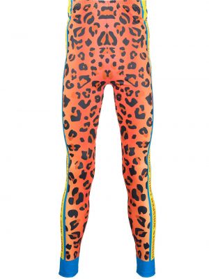 Pantalones de chándal leopardo Walter Van Beirendonck naranja