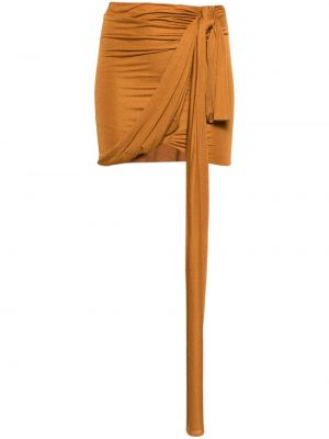 Mini suknja od jersey s draperijom Blumarine narančasta