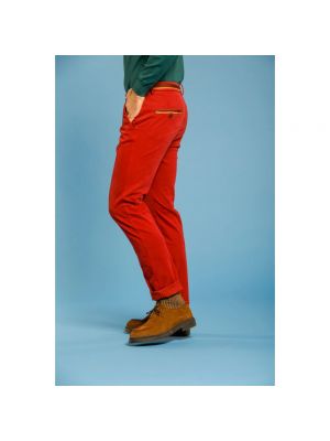 Pantalones chinos slim fit Mason's rojo