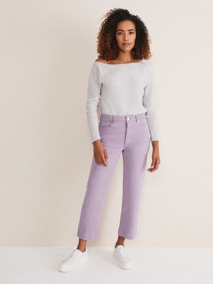 Pantalones rectos de cintura alta Phase Eight violeta