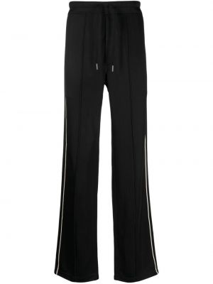 Памучни спортни панталони на райета Tom Ford черно