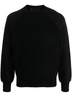 Vilnonis megztinis apvaliu kaklu Neil Barrett juoda