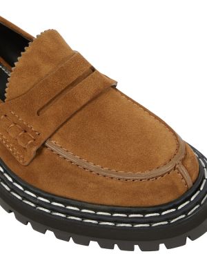 Pantofi loafer din piele de căprioară Proenza Schouler maro