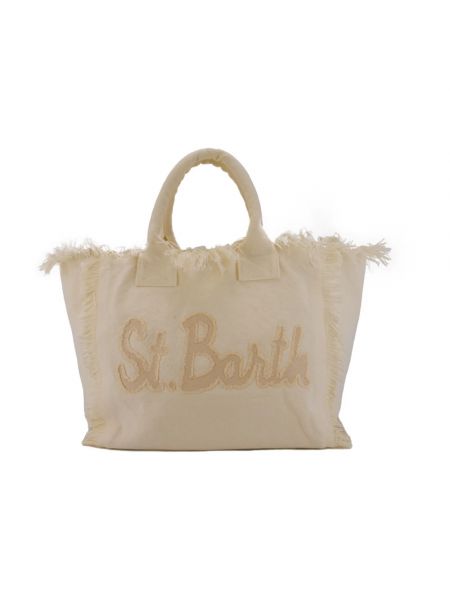 Shopper handtasche mit taschen Mc2 Saint Barth beige