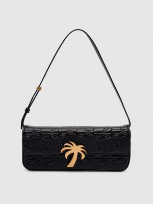 Кожаная сумка Palm Angels черная