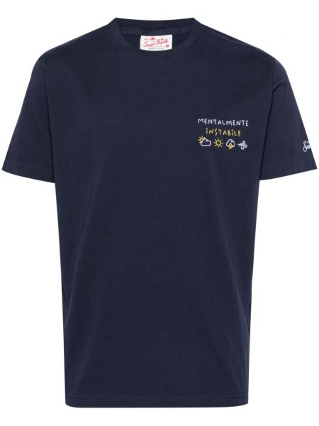 T-shirt aus baumwoll Mc2 Saint Barth blau