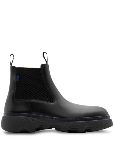 Bottines en cuir Burberry noir