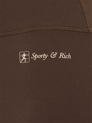 High waist radlerhose Sporty & Rich braun