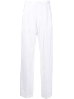 Spodnie relaxed fit plisowane Tonello białe