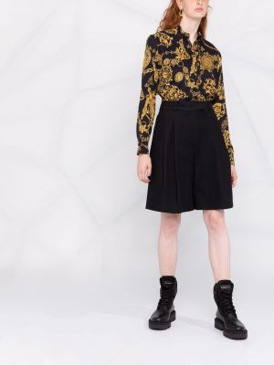 Camisa vaquera con estampado Versace Jeans Couture negro
