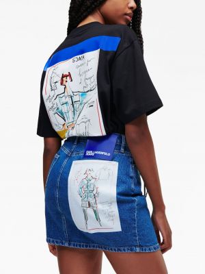 Jeansrock mit print Karl Lagerfeld Jeans blau