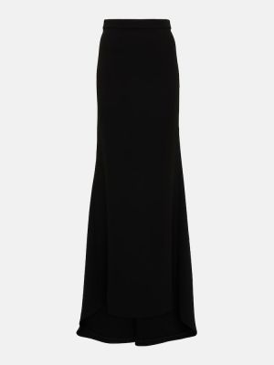 Dlouhá sukně s vysokým pasem Roland Mouret černé