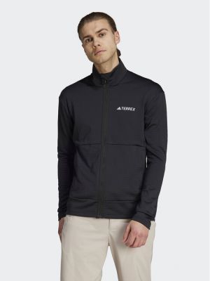 Slim fit kabát Adidas fekete