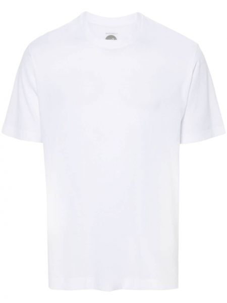 Βαμβακερή μπλούζα Mazzarelli λευκό