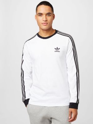 Μακρυμάνικη ριγέ μπλούζα Adidas Originals λευκό