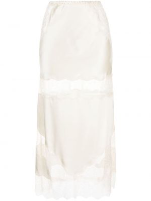 Krajkové midi sukně Cynthia Rowley bílé
