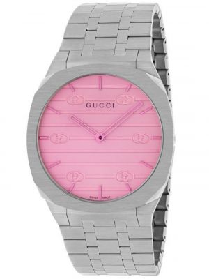 Часы из нержавеющей стали Gucci розовые