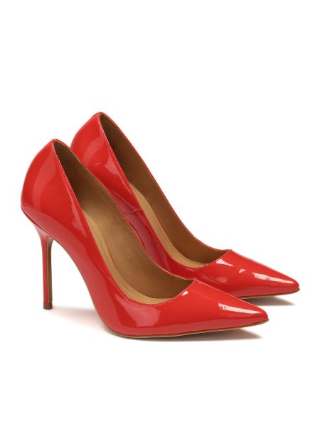 Полуотворени обувки с ток Kazar червено