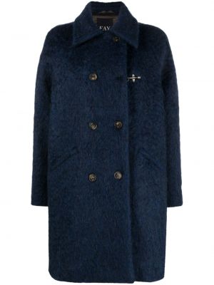 Cappotto di lana Fay blu