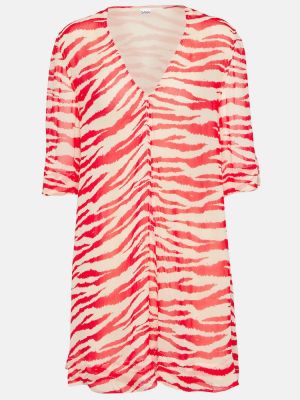 Kleid mit print mit tiger streifen Ganni