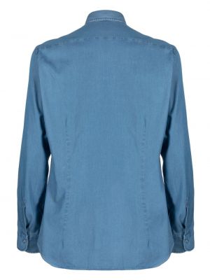 Medvilninė marškiniai Mazzarelli mėlyna