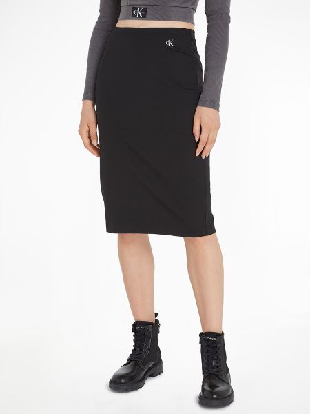 Falda vaquera slim fit de punto Calvin Klein Jeans negro