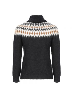 Jersey cuello alto de lana de alpaca de tela jersey Kangra negro