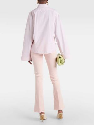 Bavlnená košeľa Victoria Beckham ružová