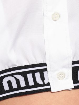 Bavlnená košeľa Miu Miu biela