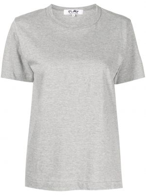 T-shirt à imprimé de motif coeur Comme Des Garçons Play gris