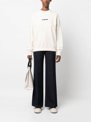 Sweatshirt aus baumwoll mit print Jil Sander weiß