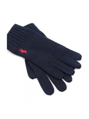 Rękawiczki Ralph Lauren niebieskie