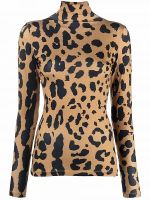 Top mit print mit leopardenmuster Atu Body Couture beige