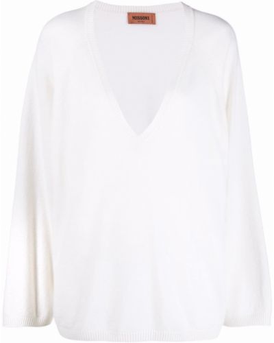 Jersey con escote v de tela jersey Missoni blanco