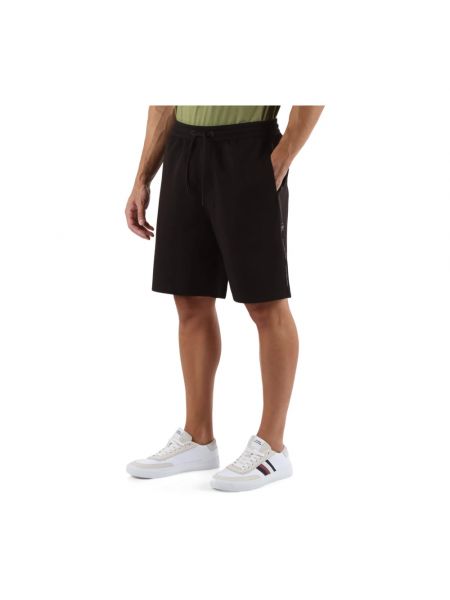 Pantalones cortos de algodón con estampado deportivos Calvin Klein Jeans negro
