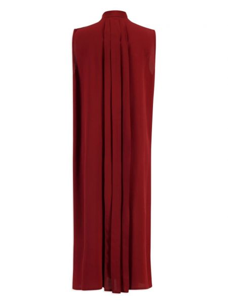 Jedwabna sukienka plisowana Paula czerwona
