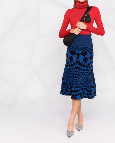 Falda con estampado geométrico Stella Mccartney azul