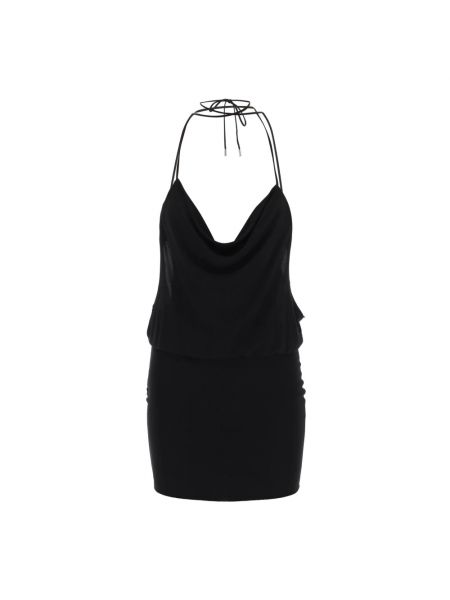 Sukienka mini z wiskozy Dsquared2 czarna