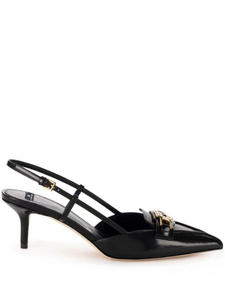 Slingback nahka Elisabetta Franchi musta