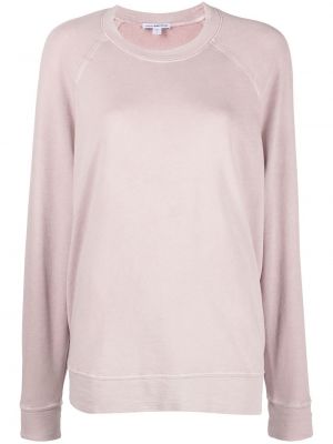 Rund hals bomull sweatshirt James Perse rosa