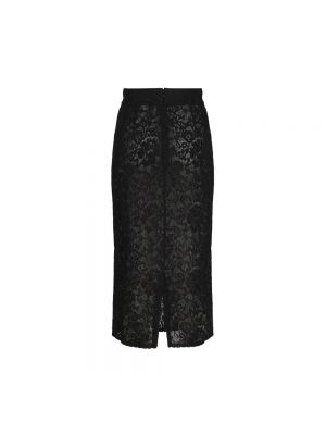 Falda larga de encaje Dolce & Gabbana negro