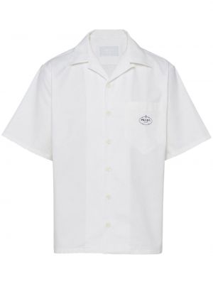 Риза с принт Prada бяло