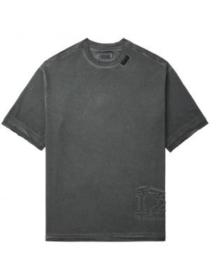 T-shirt effet usé en coton Izzue gris